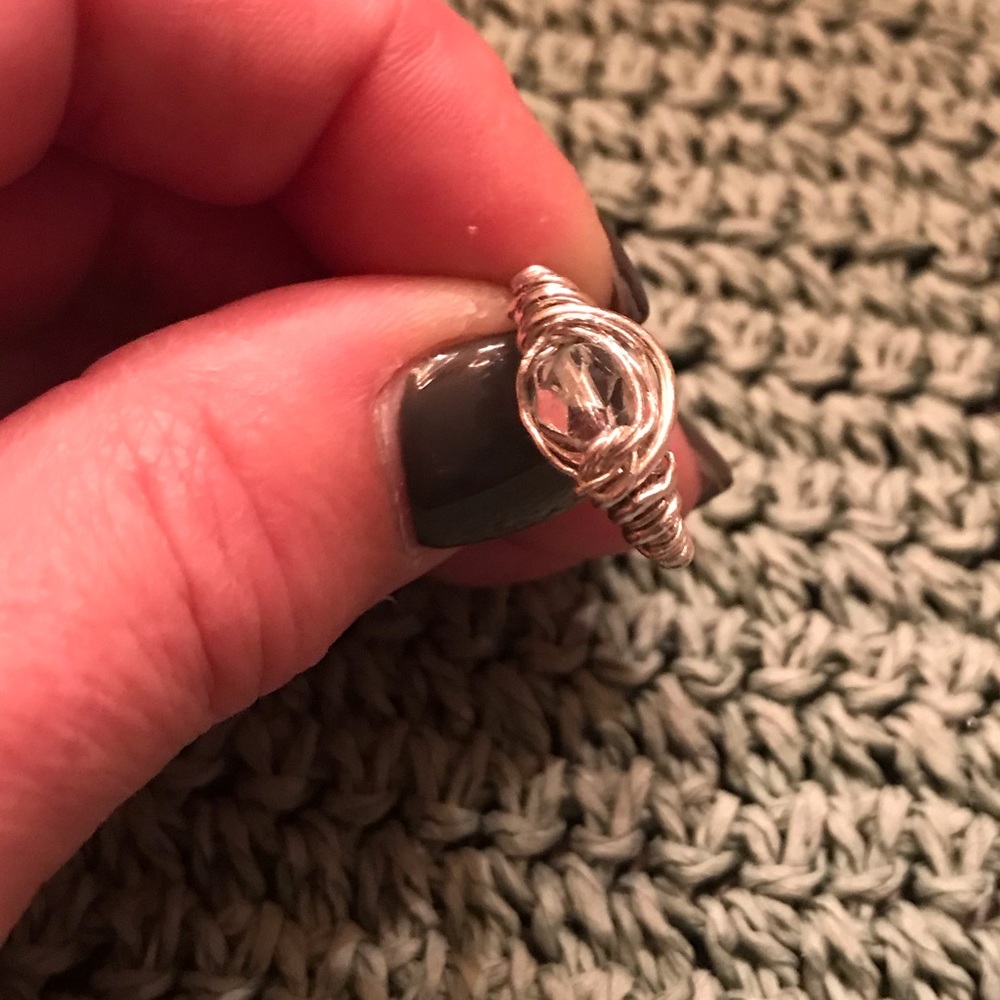 925 sterling silver ring with clear stone - Picture 7 of 8